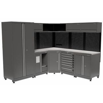 Kraftmeister Premium arredamento per officina Markham inox grigio