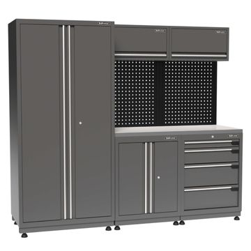 Kraftmeister Premium arredamento per officina Kingston inox grigio
