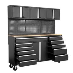 George Tools Budget banco da lavoro mobile 183 cm in gomma nero