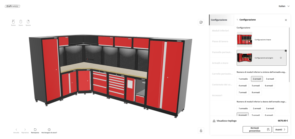 3D werkplaats configurator