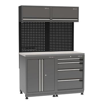 Kraftmeister Premium arredamento per officina Victoria inox grigio