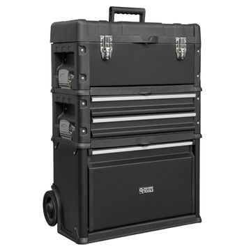 George Tools trolley portautensili 3 pezzi nero