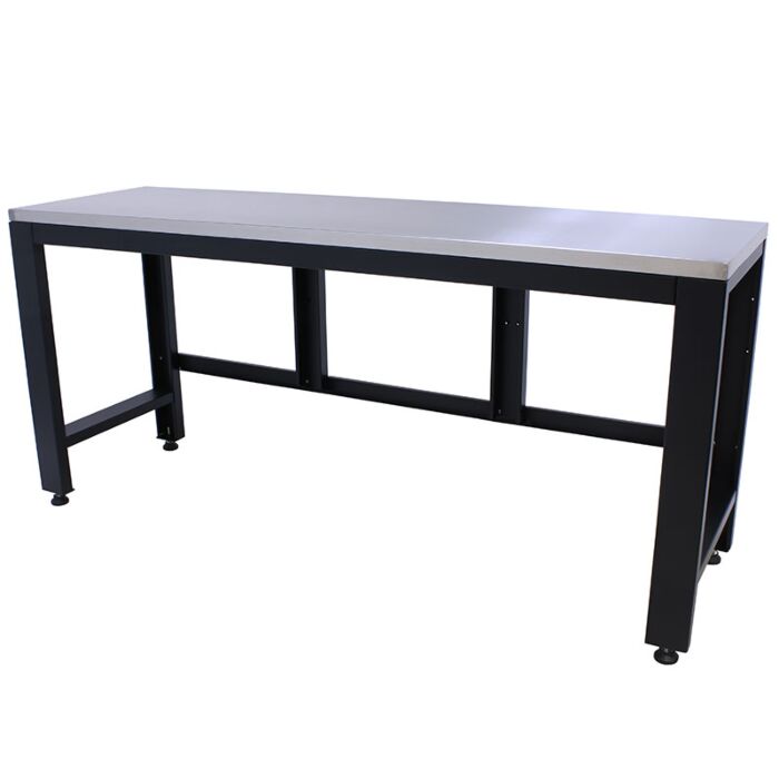 Kraftmeister Pro tavolo da lavoro in inox 204 cm nero