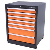 Kraftmeister cassettiera per utensili con 7 cassetti Premium arancione