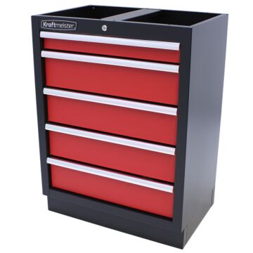 Kraftmeister cassettiera per utensili con 5 cassetti Standard rosso