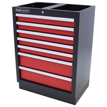 Kraftmeister cassettiera per utensili con 7 cassetti Standard rosso