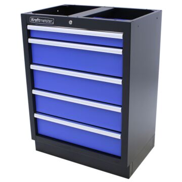 Kraftmeister Standard cassettiera per utensili 5 cassetti blu