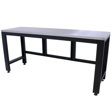 Kraftmeister Pro tavolo da lavoro in inox 204 cm nero